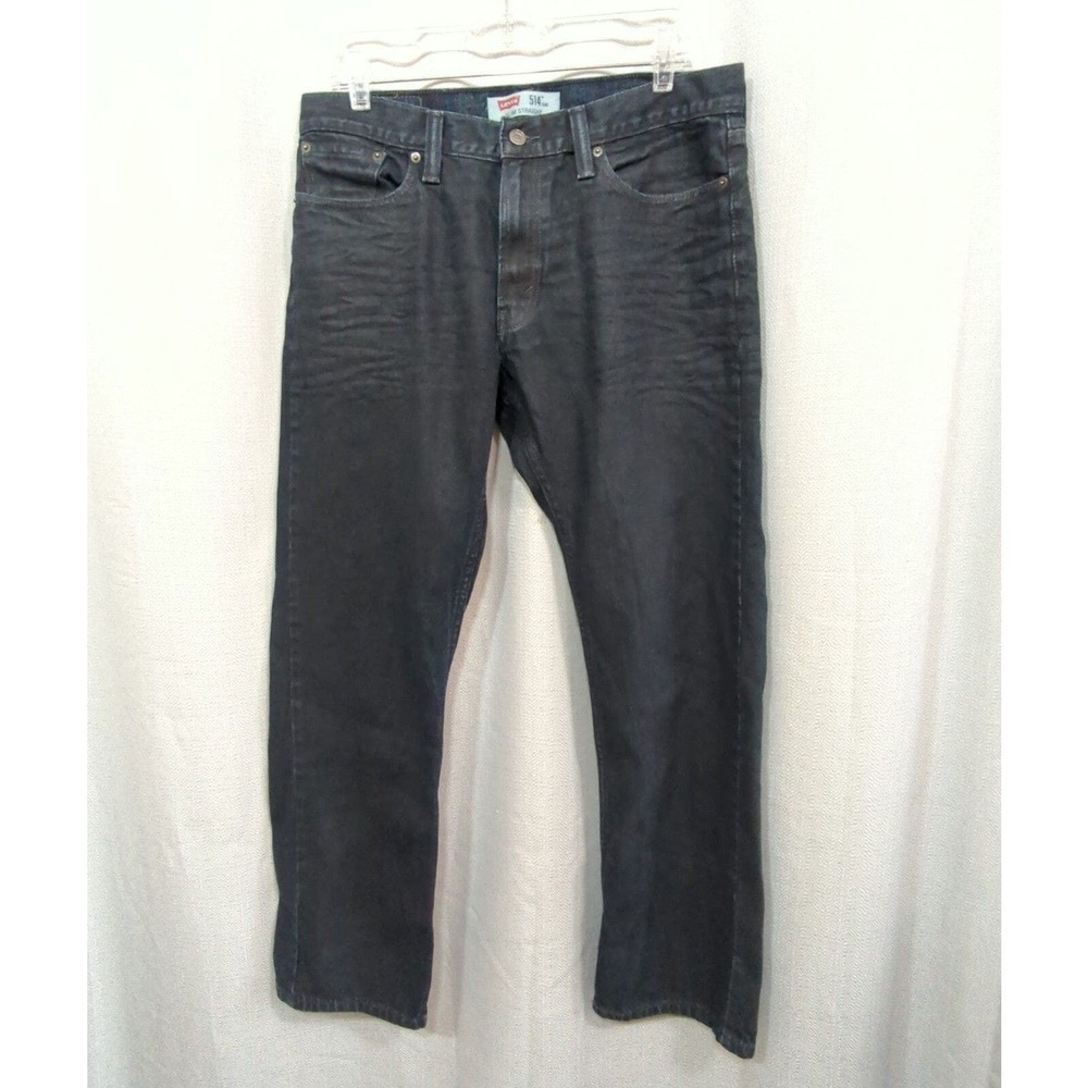 Levis 514 Jeans Mens‎ 34x32 Slim Straight Dark Wash
